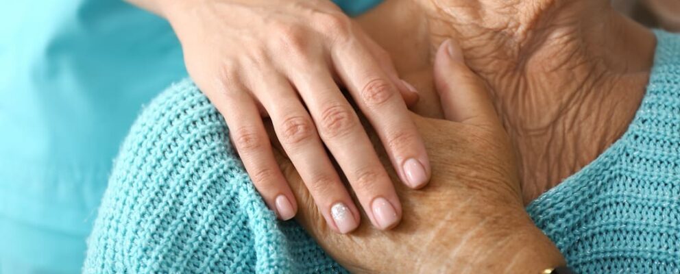 A nurse with elderly lady talking about when to consider aged care